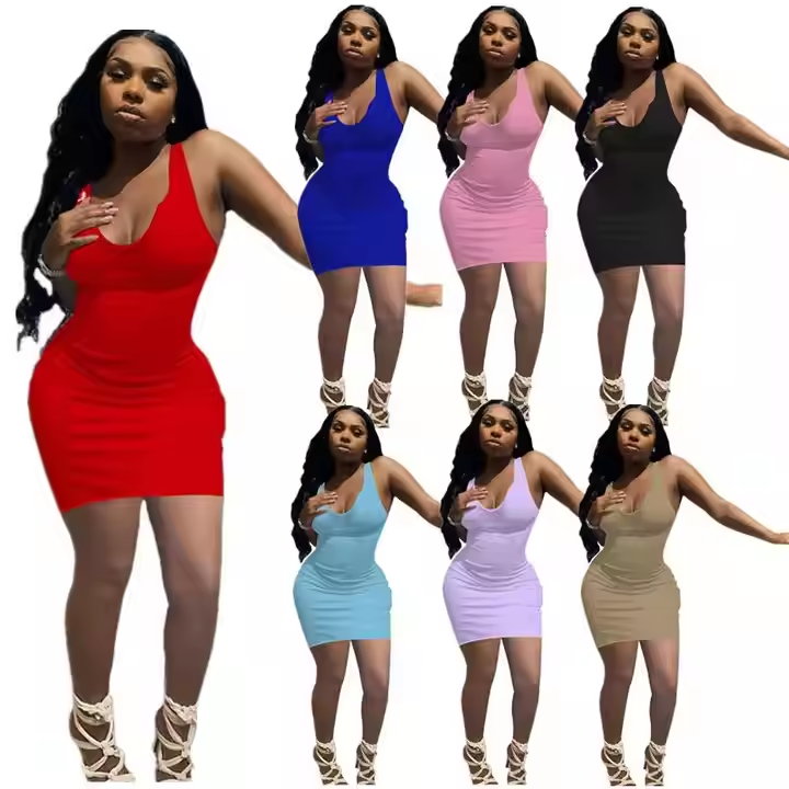 Summer Long Sexy Bodycon Women Casual Maxi Dresses Sundress