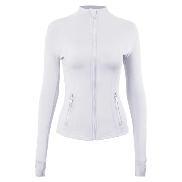Brushed Lulu Yoga Clothes Women's Lulu Jacket Slim-fit Sports High Elastic Fitness Lulu Yoga Coat Women - Image 4