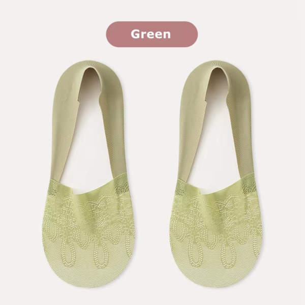 Summer Women Lace Colorful Mesh No Show Hosiery Low Cut Boat Socks Girls Invisible Socks - Image 2