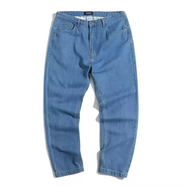 Streetwear Denim Pants Wholesale Casual Denim Fashion Cotton Jeans for Man Fabric Softener Straight WASHED - Image 4