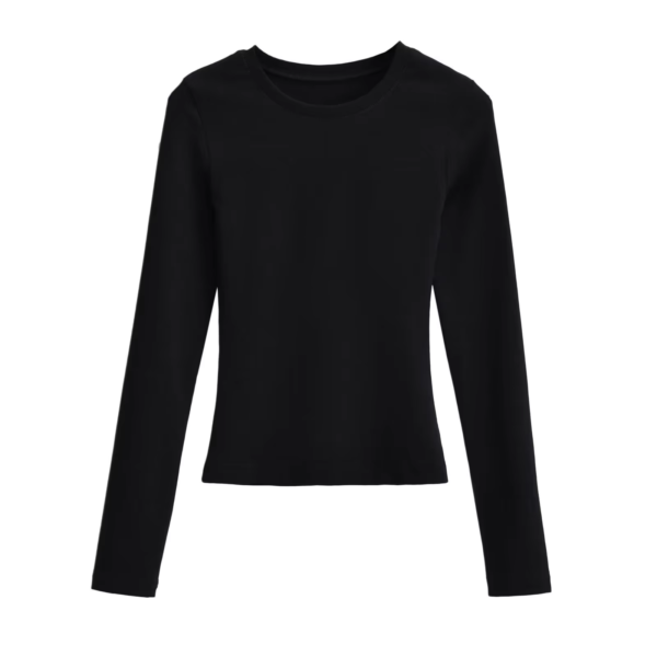 Lounge Wear Rayon Everyone Fit Women T Shirt OEM Long Sleeve Tops Stretch Loungewear Shirt - Image 2