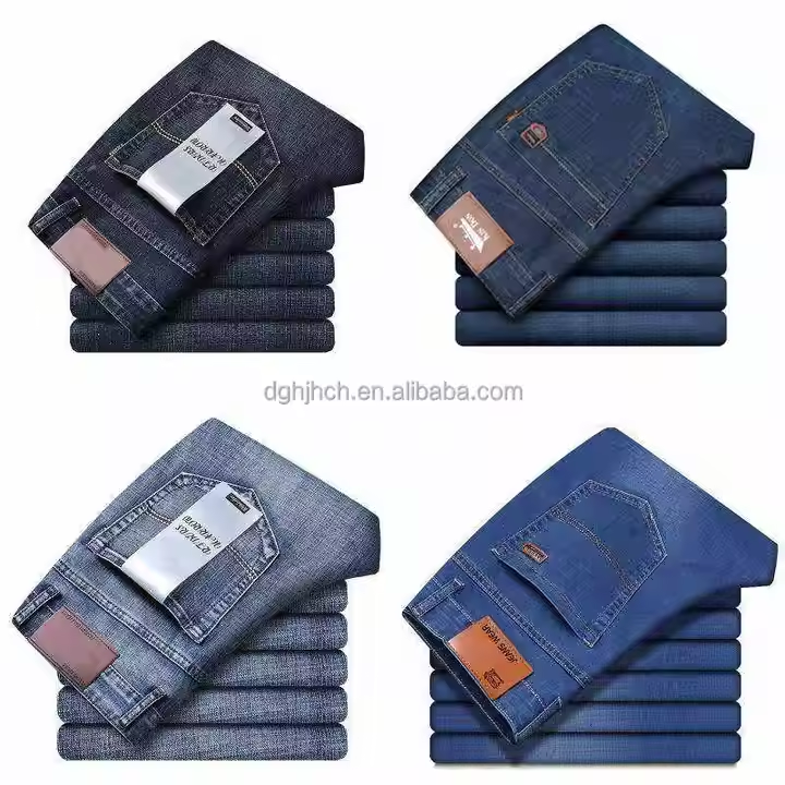 Men’s New Slim Straight Leg Casual Breathable Jeans for Summer Autumn Washed Techniques for All