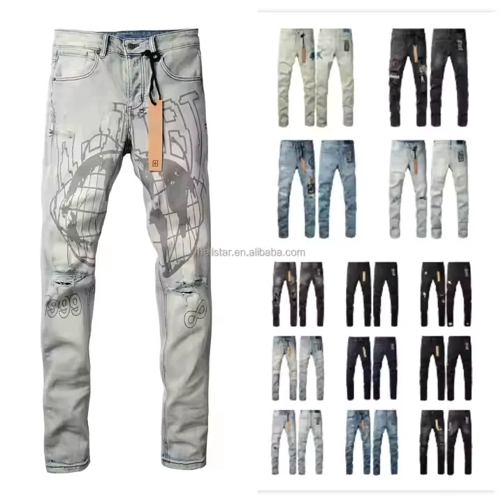 New Arrival Designer Brand Ripped Jeans Denim Homme Men’s Jeans Ksubii Jeans