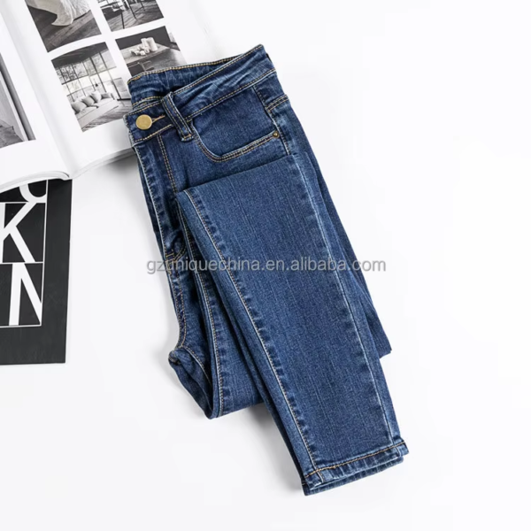 Whole Sales Latest Fashion Women's Denim Pants Lady's High Waist Skinny Jeans - Image 4