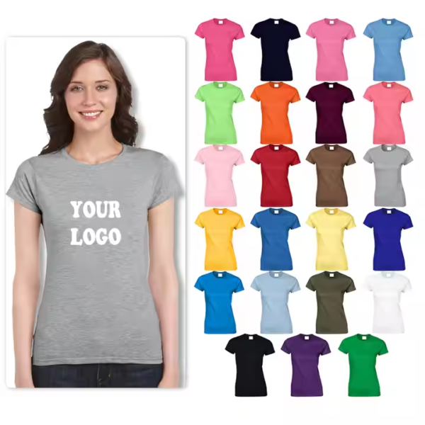 T-shirts DIY Oversized Women Shirts Plus Size Custom Logo O-Neck T-shirt for Women