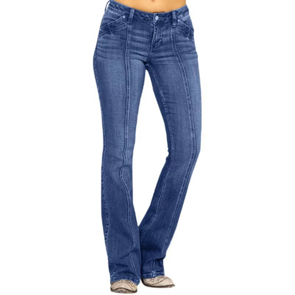 Waist Bootcut Jeans Women3