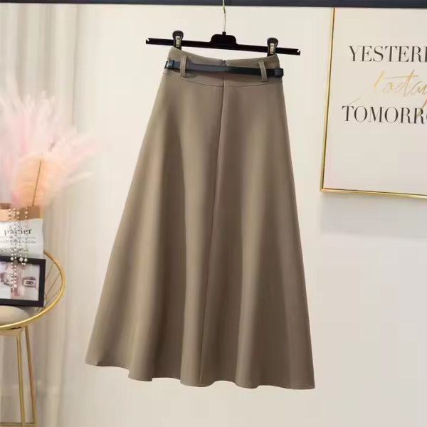 Women's Spring Skirts Midi Length High Waist a Line Skirts for Women Slim Traditional Casual Women's Long Skirt - Image 4