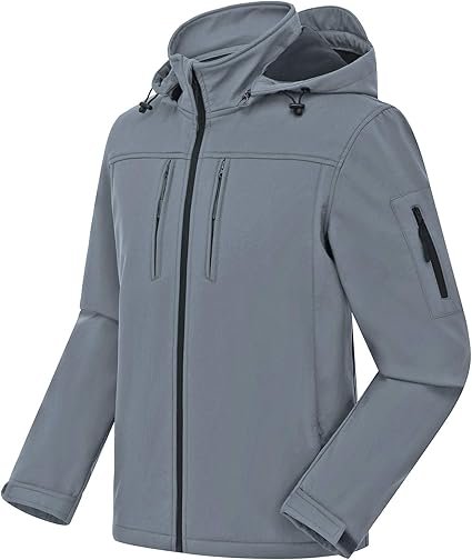 CREATMO US Men's Softshell Military Jacket light gray