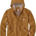 Carhartt Men's Relaxed Fit Washed Duck Sherpa-Lined Jacket Carhartt Brown