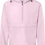 Champion CO200 Men's Hooded Packable Quarter-Zip Jacket Pink Candy