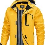 MAGCOMSEN Men's Lightweight Windbreaker Rain Jacket Yellow