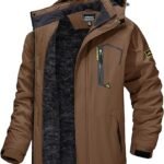 TACVASEN Men's Winter Skiing Jackets Brown