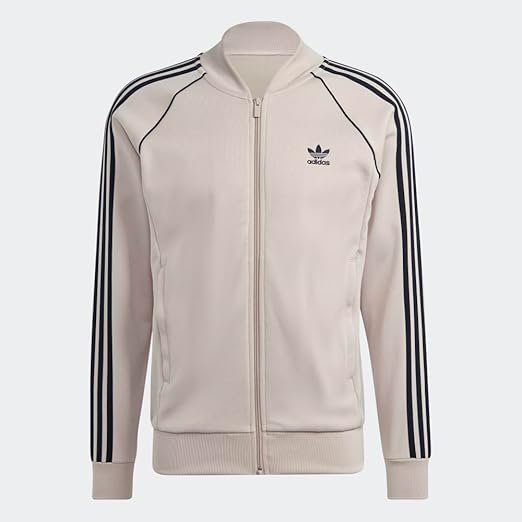 adidas Originals Men's Superstar Track Jacket Wonder Beige-Black